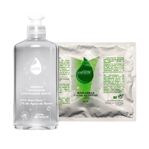 Pack Mascarilla Facial Antiedad + Tónico | Exialoe